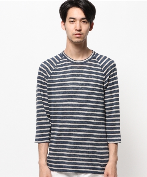 EDIFICE(エディフィス)の「◇リネンテンジクラグランC/N 7/S(Tシャツ/カットソー・メンズ・アイボリー/ネイビー/ブルー/マスタード/その他9・SMALL/LARGE/MEDIUM)」の9枚目の写真