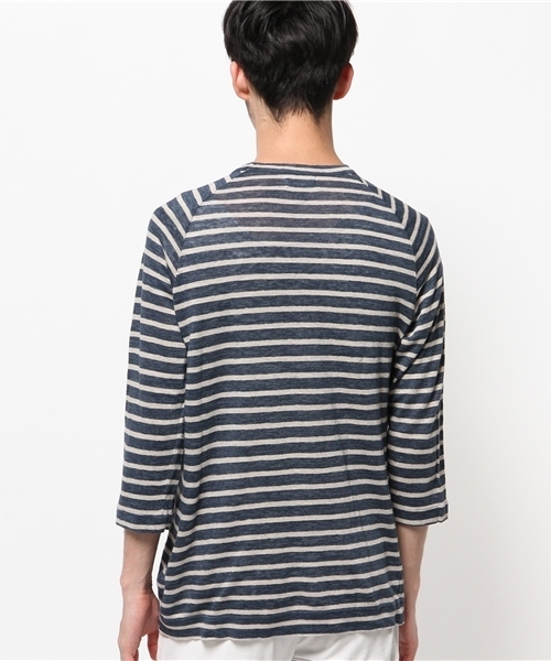 EDIFICE(エディフィス)の「◇リネンテンジクラグランC/N 7/S(Tシャツ/カットソー・メンズ・アイボリー/ネイビー/ブルー/マスタード/その他9・SMALL/LARGE/MEDIUM)」の11枚目の写真