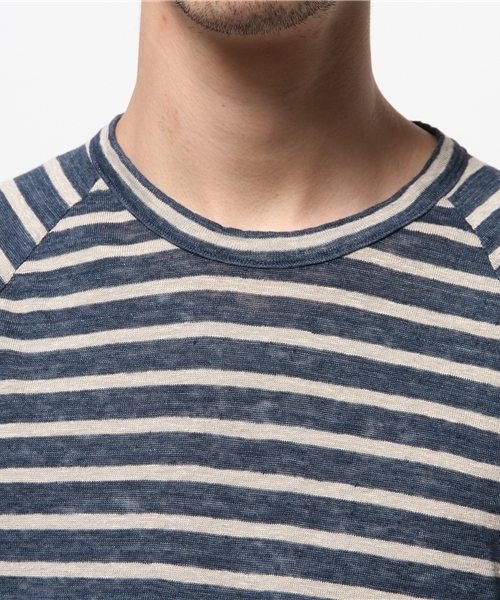 EDIFICE(エディフィス)の「◇リネンテンジクラグランC/N 7/S(Tシャツ/カットソー・メンズ・アイボリー/ネイビー/ブルー/マスタード/その他9・SMALL/LARGE/MEDIUM)」の12枚目の写真