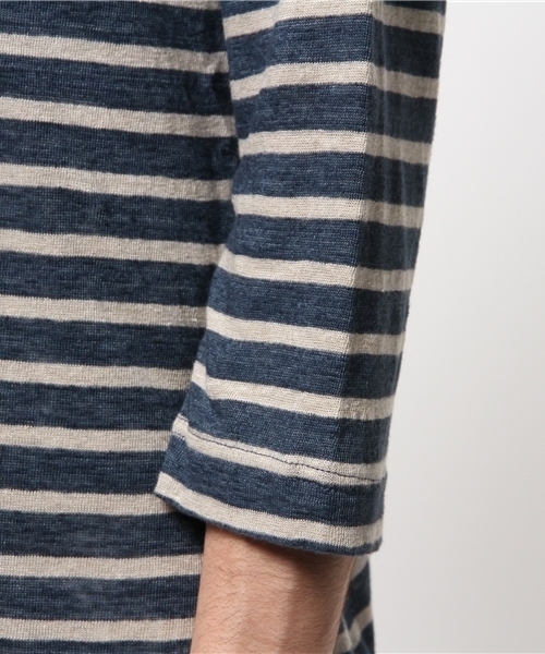 EDIFICE(エディフィス)の「◇リネンテンジクラグランC/N 7/S(Tシャツ/カットソー・メンズ・アイボリー/ネイビー/ブルー/マスタード/その他9・SMALL/LARGE/MEDIUM)」の6枚目の写真