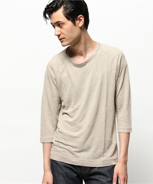 EDIFICE(エディフィス)の「◇リネンテンジクラグランC/N 7/S(Tシャツ/カットソー・メンズ・アイボリー/ネイビー/ブルー/マスタード/その他9・SMALL/LARGE/MEDIUM)」の13枚目の写真