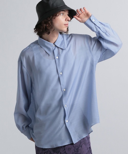 HARE シアーシャツ　ブルー HARE（ハレ）の「オーバーソフトシアーシャツ(HARE)（シャツ