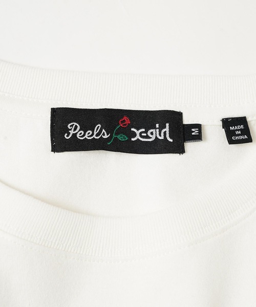 X-girl（エックスガール）の「X-girl × Peels FACE S/S TEE（Tシャツ/カットソー・レディース・ブラック/ホワイト・S/M/L/XL）」の10枚目の写真