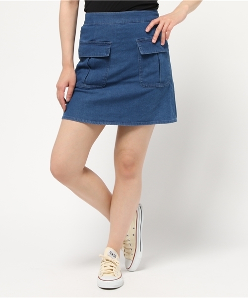 WEGO(ウィゴー)の「WEGO/BIGポケット台形スカート(スカート・レディース・インディゴブルー/カーキ/ホワイト系その他/その他1・FREE)」の7枚目の写真