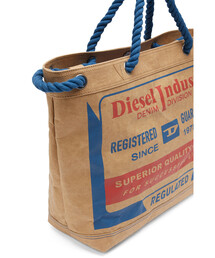 【ユニセックス】DIESEL ロゴ プリント バイカラー トートバッグ ユニセックス】DIESEL ロゴ プリント バイカラー トートバッグ