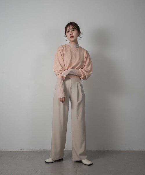 Amiur(エミレ)の「mix blend pullover(Tシャツ/カットソー・レディース・ベージュ/アイボリー/ピンク系その他・FREE)」の10枚目の写真