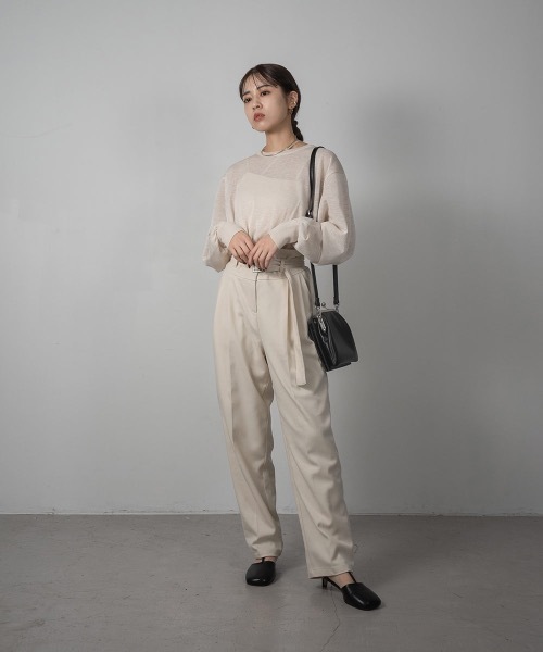 Amiur(エミレ)の「mix blend pullover(Tシャツ/カットソー・レディース・ベージュ/アイボリー/ピンク系その他・FREE)」の5枚目の写真