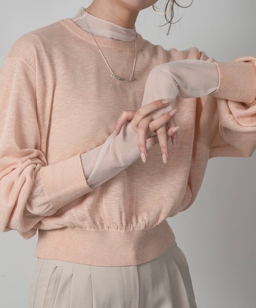 Amiur(エミレ)の「mix blend pullover(Tシャツ/カットソー・レディース・ベージュ/アイボリー/ピンク系その他・FREE)」の8枚目の写真
