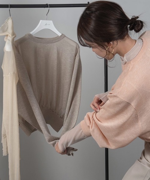 Amiur(エミレ)の「mix blend pullover(Tシャツ/カットソー・レディース・ベージュ/アイボリー/ピンク系その他・FREE)」の17枚目の写真