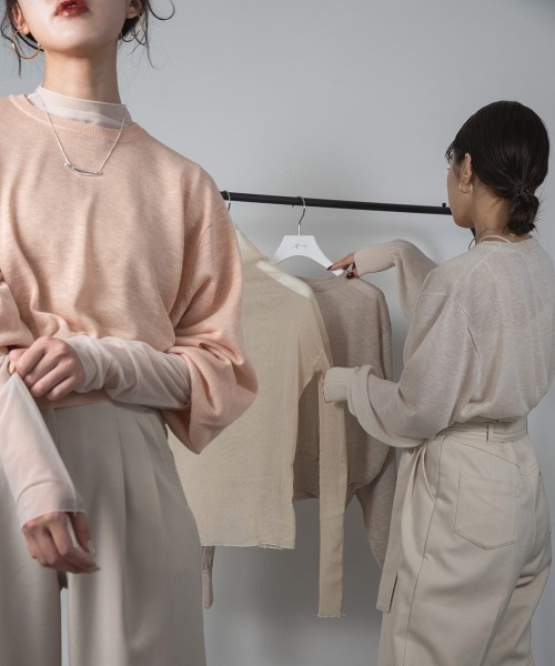 Amiur(エミレ)の「mix blend pullover(Tシャツ/カットソー・レディース・ベージュ/アイボリー/ピンク系その他・FREE)」の18枚目の写真