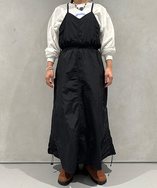 コンジェペイエ　ミリタリーキャミワンピース　ジャンパースカート coen ジャンパースカート 「C.mt」裏フリースエプロンキャミ