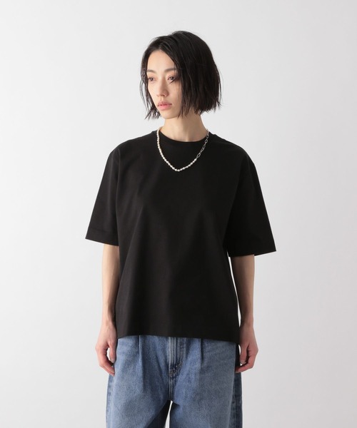 STERNBERG(スタンバーグ)の「STERNBERG/5分袖コットンプルオーバー/270672(Tシャツ/カットソー・メンズ・ホワイト系その他/ブラック・LARGE/MEDIUM/X-SMALL/SMALL)」の1枚目の写真