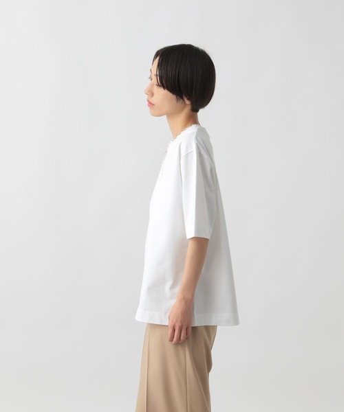 STERNBERG(スタンバーグ)の「STERNBERG/5分袖コットンプルオーバー/270672(Tシャツ/カットソー・メンズ・ホワイト系その他/ブラック・LARGE/MEDIUM/X-SMALL/SMALL)」の7枚目の写真