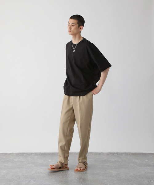 STERNBERG(スタンバーグ)の「STERNBERG/5分袖コットンプルオーバー/270672(Tシャツ/カットソー・メンズ・ホワイト系その他/ブラック・LARGE/MEDIUM/X-SMALL/SMALL)」の4枚目の写真