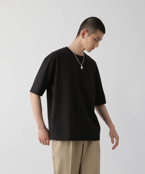 STERNBERG(スタンバーグ)の「STERNBERG/5分袖コットンプルオーバー/270672(Tシャツ/カットソー・メンズ・ホワイト系その他/ブラック・LARGE/MEDIUM/X-SMALL/SMALL)」の15枚目の写真