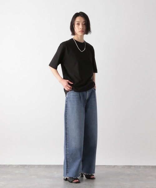 STERNBERG(スタンバーグ)の「STERNBERG/5分袖コットンプルオーバー/270672(Tシャツ/カットソー・メンズ・ホワイト系その他/ブラック・LARGE/MEDIUM/X-SMALL/SMALL)」の5枚目の写真