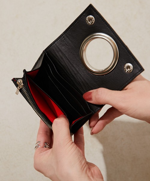 美品】kawa-kawa NO1239 リングミニ財布 グレー 【公式通販】