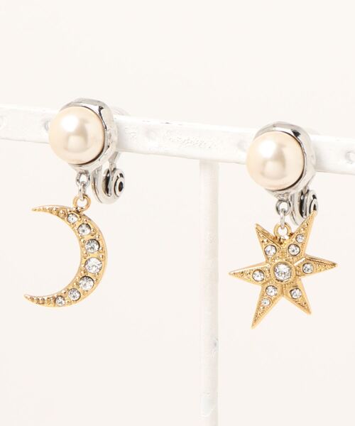 ADER(アデル)の「ADER / MOON STAR bi color pearl earing(ムーンスターモチーフバイカラーイヤリング)(イヤリング・レディース・その他・FREE)」の6枚目の写真