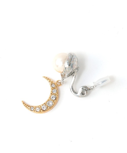 ADER(アデル)の「ADER / MOON STAR bi color pearl earing(ムーンスターモチーフバイカラーイヤリング)(イヤリング・レディース・その他・FREE)」の5枚目の写真