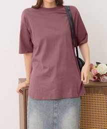 綿100%ラウンドヘム半袖オーバーサイズTシャツ