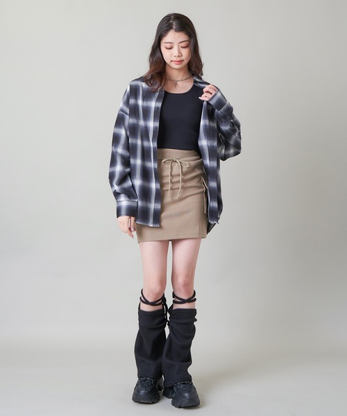 ANSPINNENアンスピネン　レッグウォーマーカシミヤ　チャコール new basic FOX/CASHMEREクルーネックニット[UR47-12B006]｜URBAN