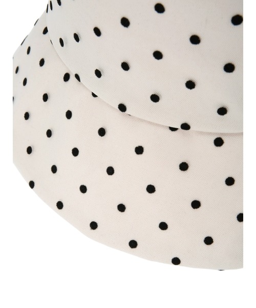 DURAS（デュラス）の「ドット柄チュールバケットハット（ハット・レディース・ブラック/ホワイト・FREE）」の13枚目の写真