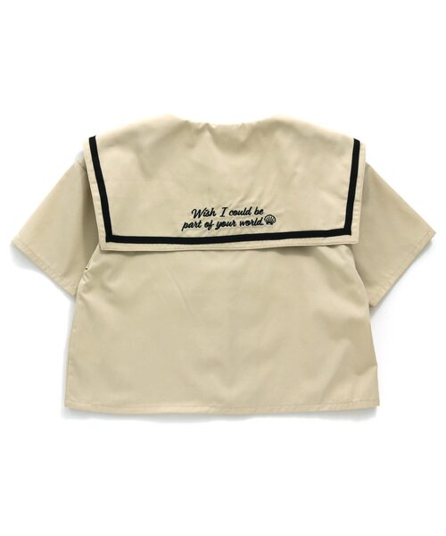 algy（アルジー）の「セーラーブラウス（シャツ/ブラウス・キッズ・ベージュ/オフホワイト/チェック・X-SMALL/MEDIUM/SMALL/XX-SMALL/XXX-SMALL）」の8枚目の写真