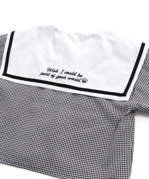 algy（アルジー）の「セーラーブラウス（シャツ/ブラウス・キッズ・ベージュ/オフホワイト/チェック・X-SMALL/MEDIUM/SMALL/XX-SMALL/XXX-SMALL）」の13枚目の写真