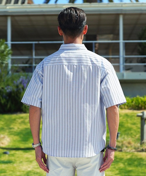 jiggys shop(ジギーズショップ)の「イージーケアリラックスシルエットストライプ半袖シャツ(シャツ/ブラウス・メンズ・ピンク/ブルー/グレー・MEDIUM/LARGE)」の18枚目の写真