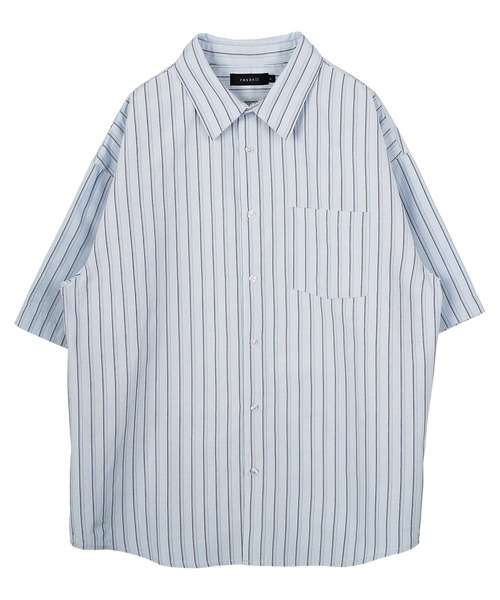 jiggys shop(ジギーズショップ)の「イージーケアリラックスシルエットストライプ半袖シャツ(シャツ/ブラウス・メンズ・ピンク/ブルー/グレー・MEDIUM/LARGE)」の10枚目の写真