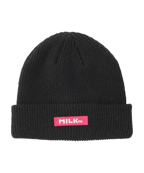MILKFED.(ミルクフェド)の「BAR BASIC KNIT CAP(ニットキャップ/ビーニー・レディース・オフホワイト/ブラック/ライトピンク/レッド・ONE SIZE)」の7枚目の写真