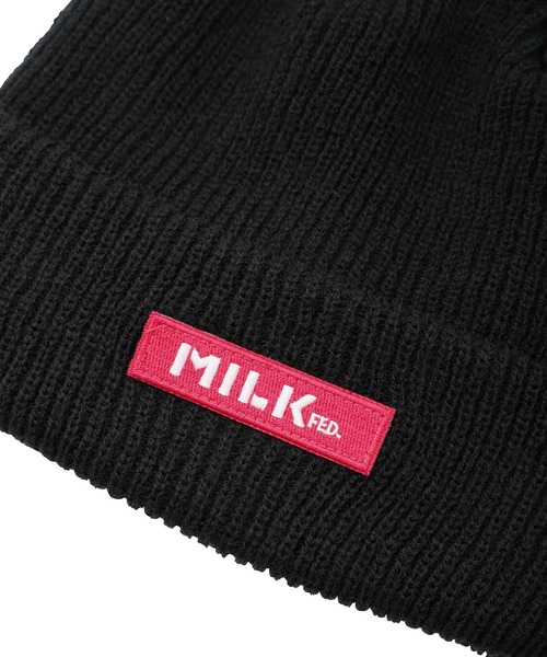 MILKFED.(ミルクフェド)の「BAR BASIC KNIT CAP(ニットキャップ/ビーニー・レディース・オフホワイト/ブラック/ライトピンク/レッド・ONE SIZE)」の9枚目の写真