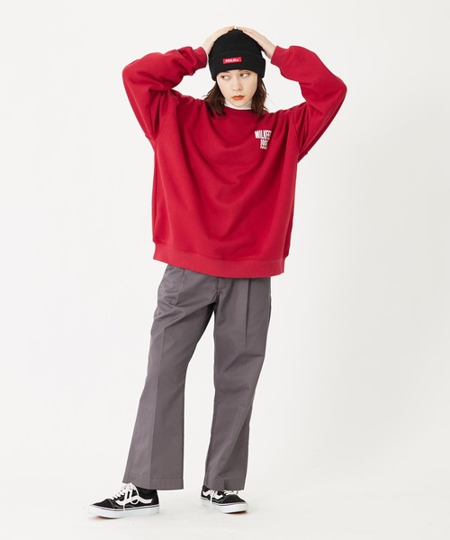 MILKFED.(ミルクフェド)の「BAR BASIC KNIT CAP(ニットキャップ/ビーニー・レディース・オフホワイト/ブラック/ライトピンク/レッド・ONE SIZE)」の6枚目の写真