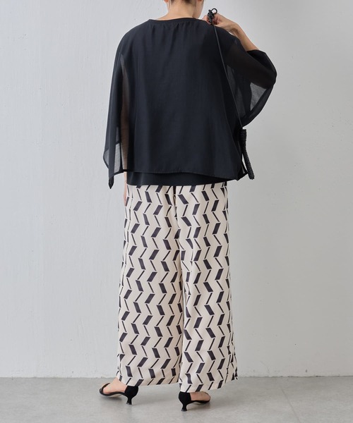 BEARDSLEY（ビアズリー）の「幾何プリント イージーパンツ（その他パンツ・レディース・グレー・FREE）」の4枚目の写真