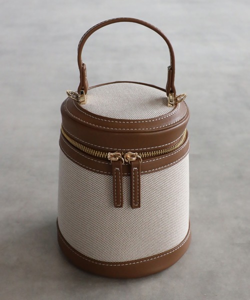 Bonjour Sagan（ボンジュールサガン）の「バイカラーバケツバッグ（ハンドバッグ・レディース・ブラック/ブラウン・FREE）」の12枚目の写真
