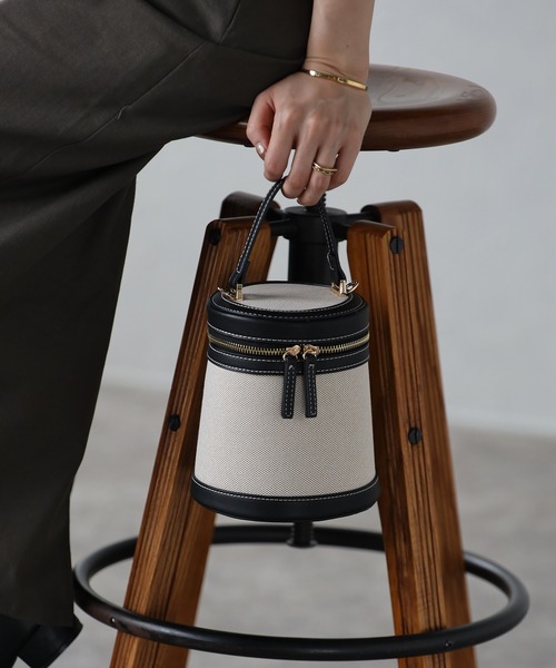 Bonjour Sagan（ボンジュールサガン）の「バイカラーバケツバッグ（ハンドバッグ・レディース・ブラック/ブラウン・FREE）」の15枚目の写真