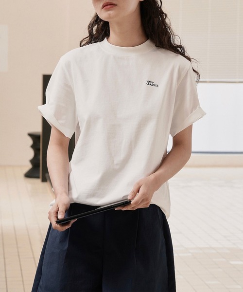 aimoha(アイモハ)の「ワンポイントロゴプリント Tシャツ (SS)(Tシャツ/カットソー・レディース・ホワイト/ネイビー/グリーン/ライトブルー・FREE)」の21枚目の写真