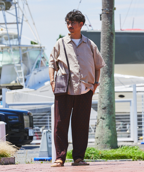 JOURNAL STANDARD relume（ジャーナルスタンダード　レリューム）の「ダイヤリーフ ジャガードジャージーパンツ（その他パンツ・メンズ・ブラック/ボルドー・MEDIUM/LARGE/SMALL）」の16枚目の写真