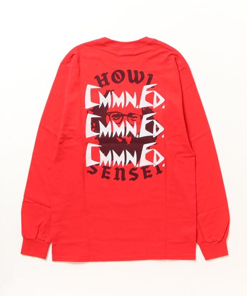 COMMON EDUCATION（コモンエデュケーション）の「COMMON EDUCATION -  HOWL L/S TEE（Tシャツ/カットソー・メンズ・レッド/ホワイト・SMALL/LARGE/MEDIUM）」の3枚目の写真