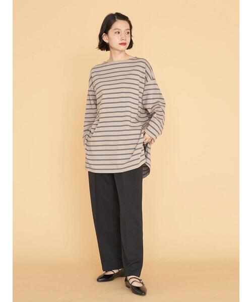 AMERICAN HOLIC(アメリカンホリック)の「ウエストイージーストレートパンツ(その他パンツ・レディース・チェック/ブラック系その他/杢グレー/ブラック・S/M/L)」の11枚目の写真