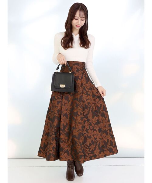 MERCURYDUO（マーキュリーデュオ）の「2WAYワイドリボンニットプルオーバー（ニット/セーター・レディース・チャコールグレー/オフホワイト/ラベンダー・FREE）」の6枚目の写真