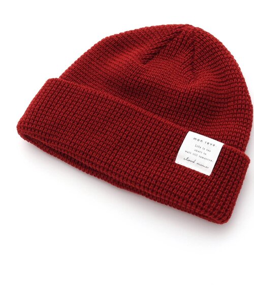 apres les cours(アプレレクール)の「無地・ボーダーニットキャップ(ニットキャップ/ビーニー・キッズ・ベージュ/レッド/ダークグリーン/その他2・58/50/54)」の9枚目の写真