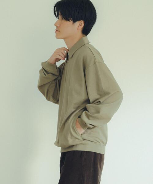 ITEMS URBANRESEARCH（アイテムズ アーバンリサーチ）の「ハーフジップ スウェットプルオーバー（スウェット・メンズ・カーキ/ブラック/オフホワイト/グレー・MEDIUM/LARGE）」の8枚目の写真