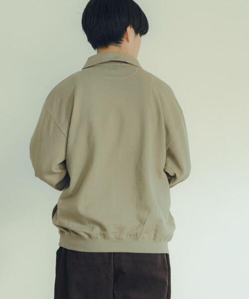 ITEMS URBANRESEARCH（アイテムズ アーバンリサーチ）の「ハーフジップ スウェットプルオーバー（スウェット・メンズ・カーキ/ブラック/オフホワイト/グレー・MEDIUM/LARGE）」の9枚目の写真