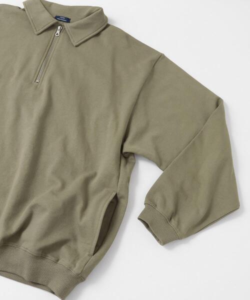 ITEMS URBANRESEARCH（アイテムズ アーバンリサーチ）の「ハーフジップ スウェットプルオーバー（スウェット・メンズ・カーキ/ブラック/オフホワイト/グレー・MEDIUM/LARGE）」の13枚目の写真