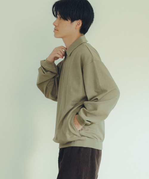 ITEMS URBANRESEARCH（アイテムズ アーバンリサーチ）の「ハーフジップ スウェットプルオーバー（スウェット・メンズ・カーキ/ブラック/オフホワイト/グレー・MEDIUM/LARGE）」の19枚目の写真