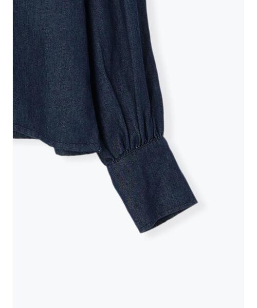 ehka sopo（エヘカソポ）の「デニムビッグ襟ブラウス（シャツ/ブラウス・レディース・ネイビー/サックスブルー/ブラック・F）」の14枚目の写真