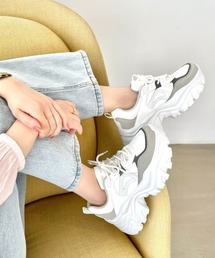 ORiental TRaffic（オリエンタルトラフィック）の「\ 厚底 / ボリューム ソール 切替 スニーカー  OT3730（スニーカー）」