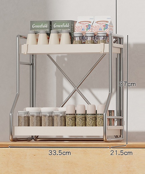 大容量 二段収納ラック（収納グッズ）｜aimoha（アイモハ）