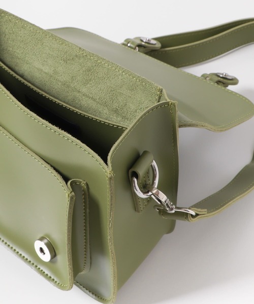 SENSE OF PLACE by URBAN RESEARCH(センスオブプレイスバイアーバンリサーチ)の「サッチェルショルダーバッグ(ショルダーバッグ・メンズ・オリーブ/ブラック系その他/ブラック・ONE)」の4枚目の写真